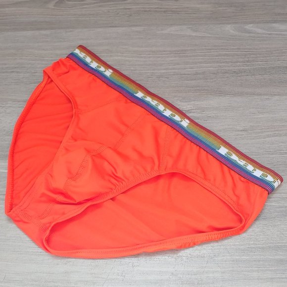 Excellent Used Condition Limited Edition Men's PAPI Orange Pride Brief Medium - Picture 2 of 10